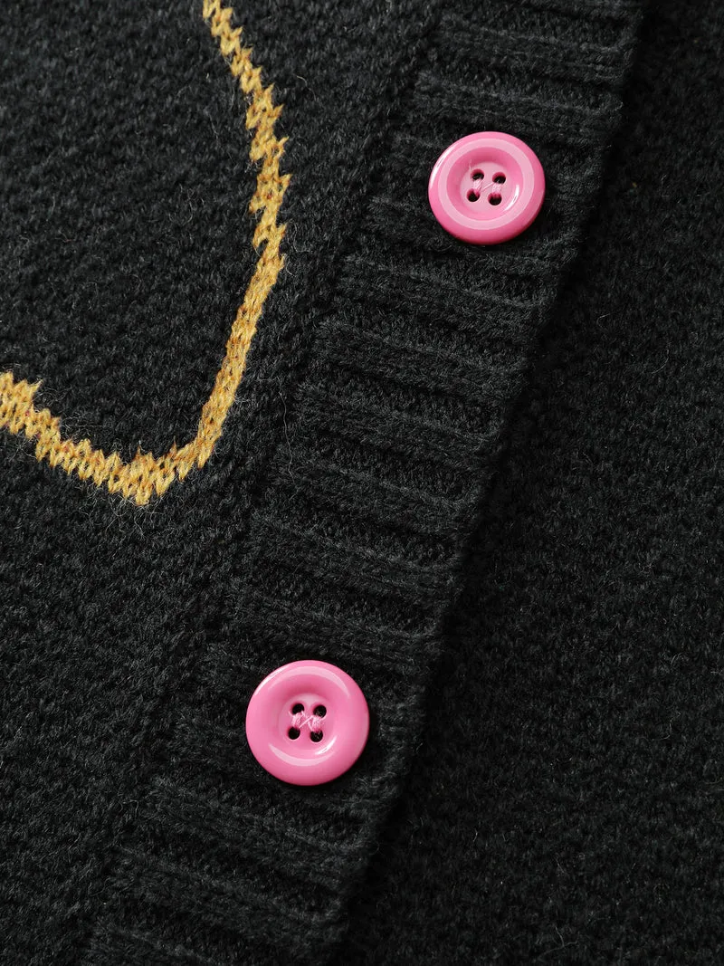 Merry Bright Button Knit Cardigan