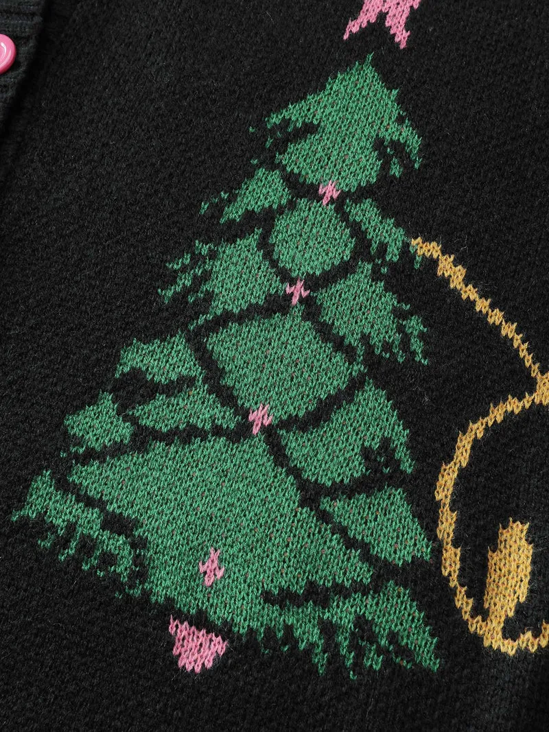Merry Bright Button Knit Cardigan