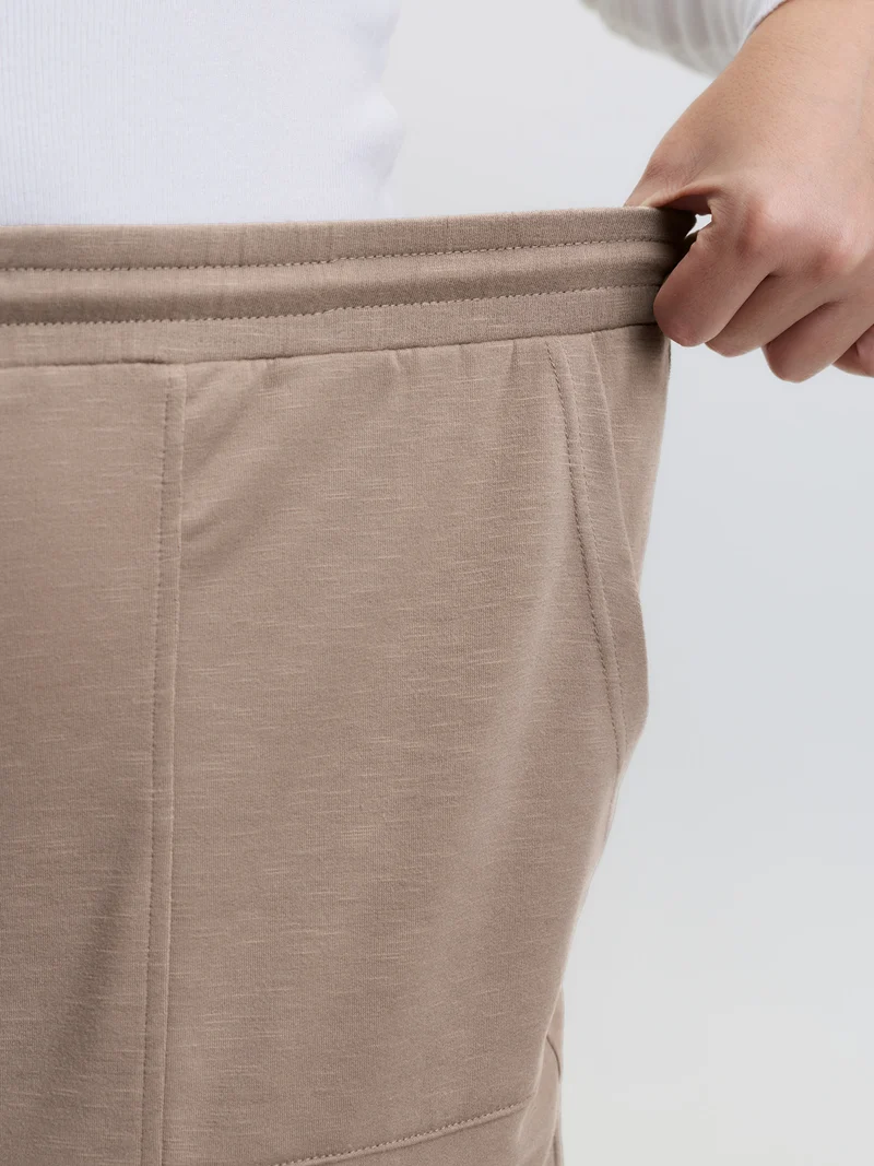 Drawstring Flared Hem Pants