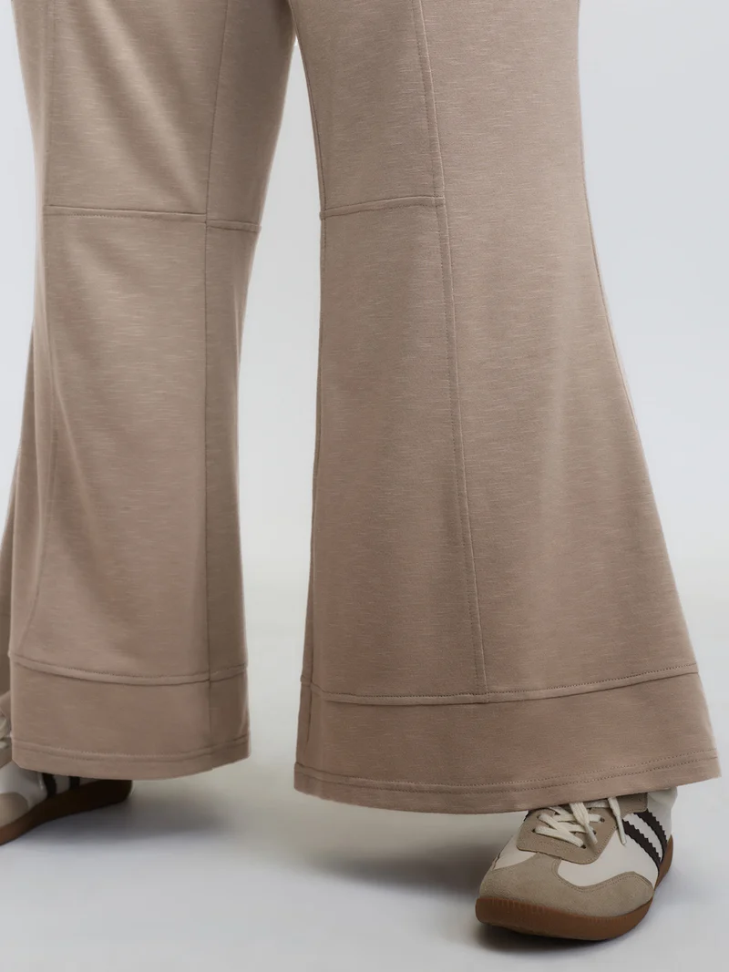 Drawstring Flared Hem Pants
