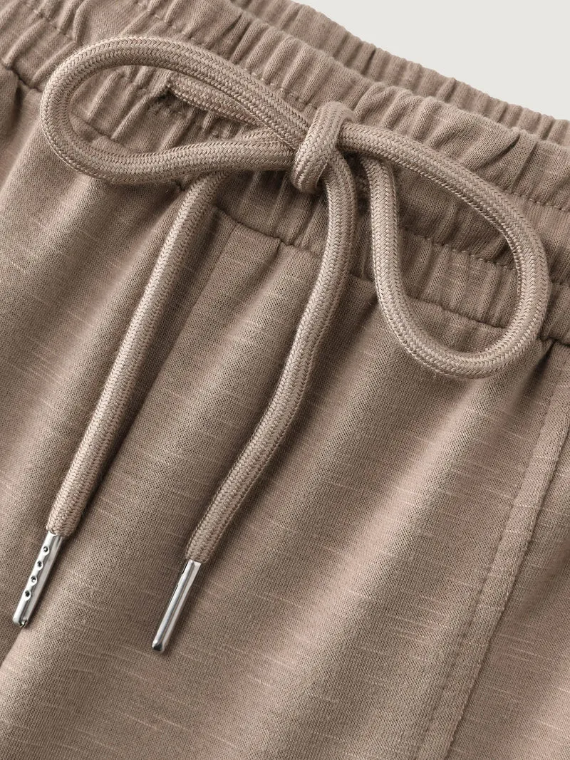 Drawstring Flared Hem Pants