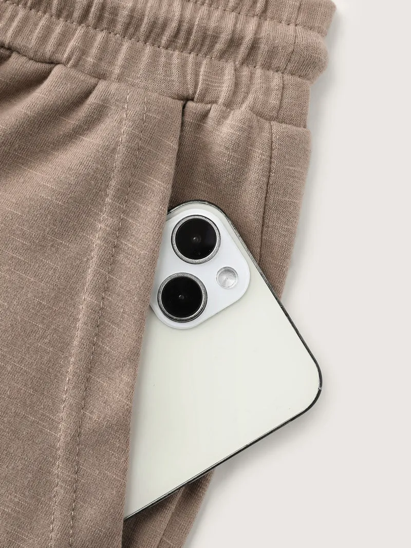 Drawstring Flared Hem Pants