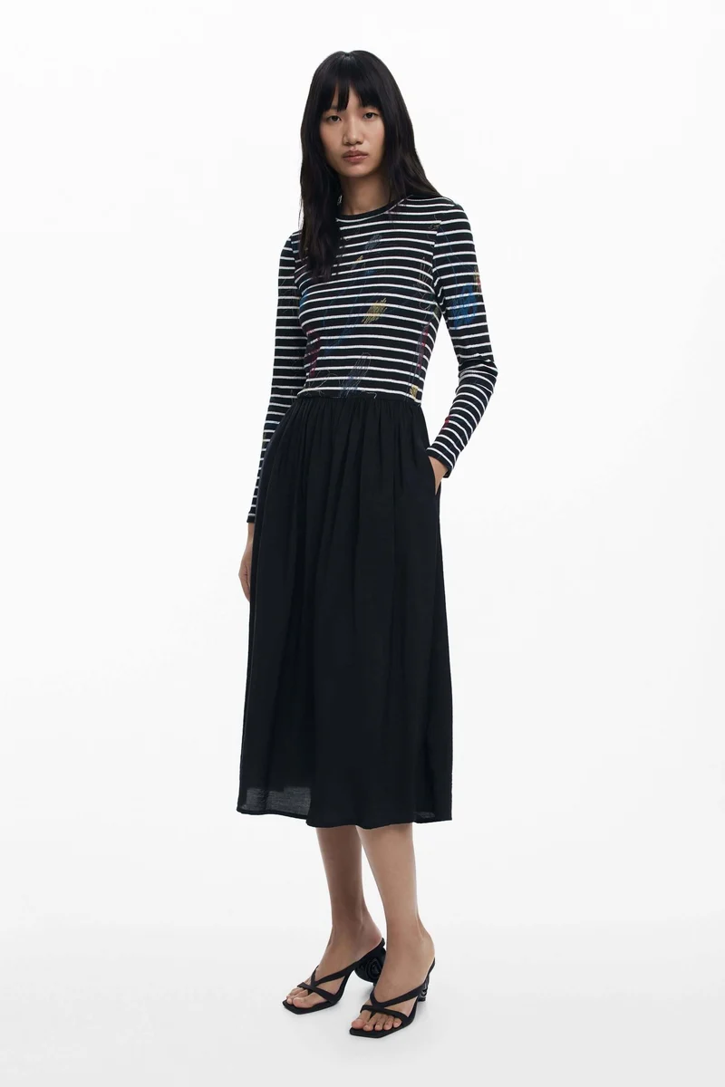 Robe combinée à rayures