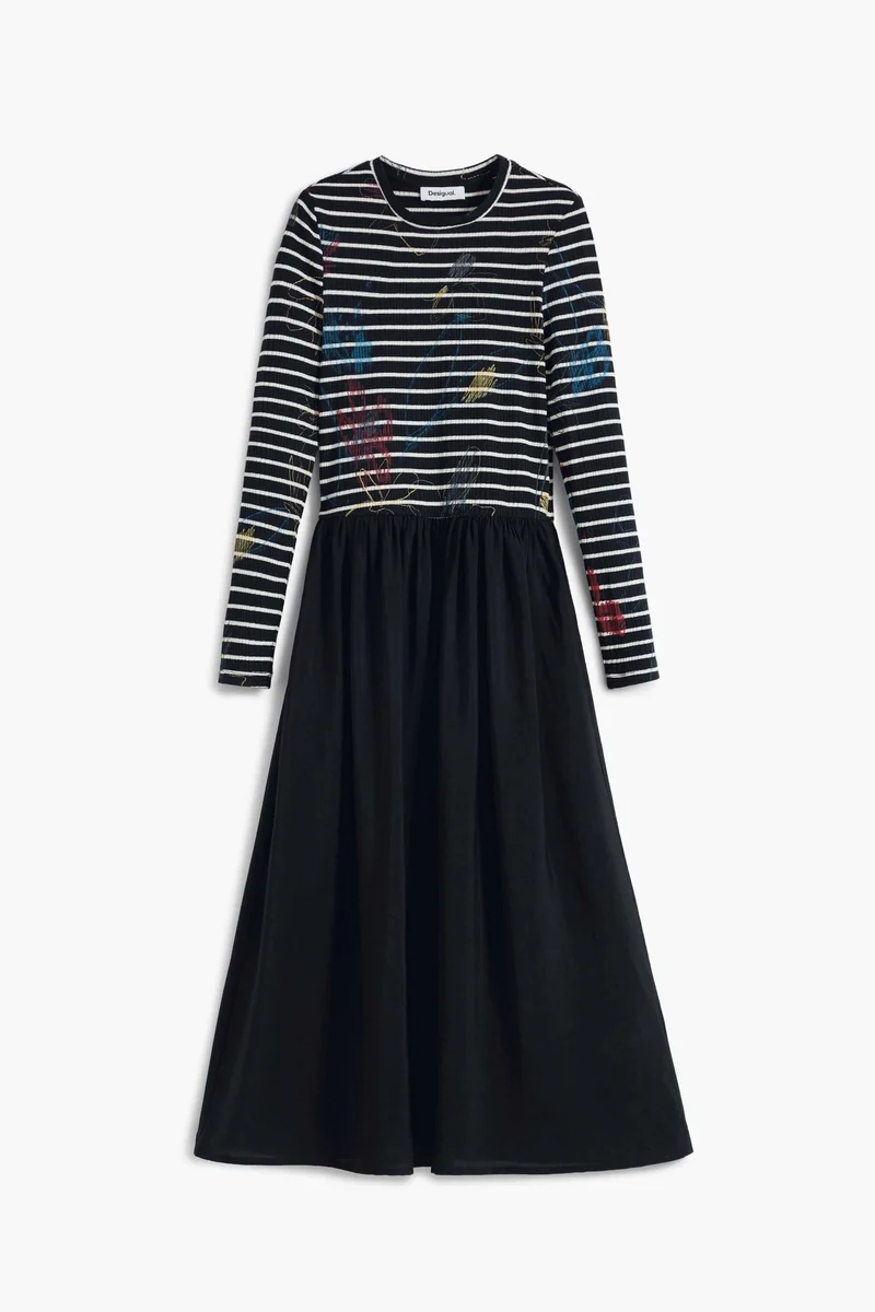 Robe combinée à rayures