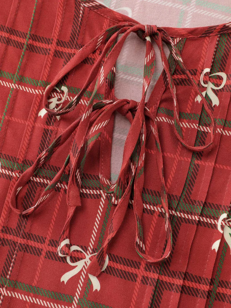 Holidays Unwrapped Neck-Tie Blouse