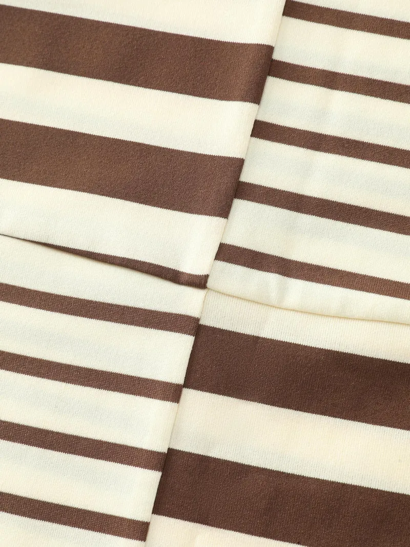Monochrome Stripe Round Neck T-Shirt