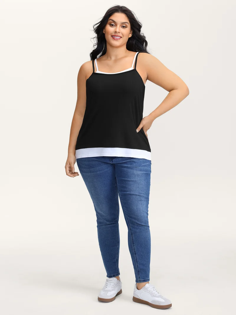 Supersoft Thin Straps Fitted Tank Top