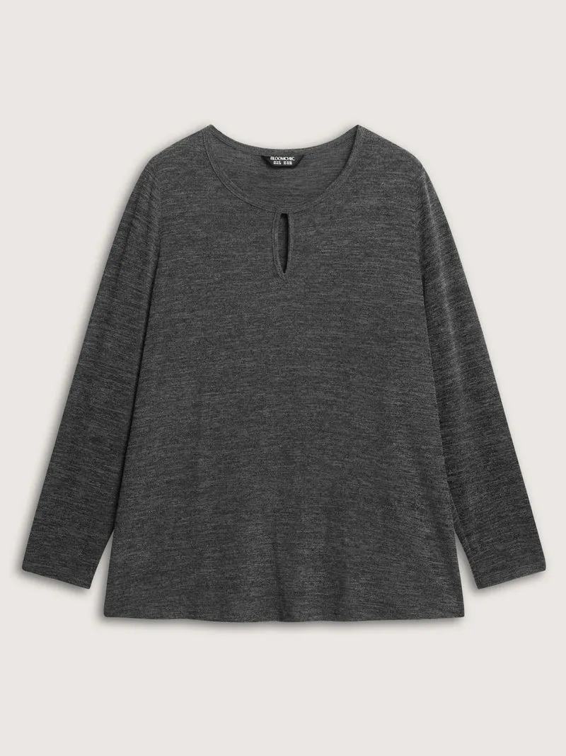 Supersoft Cozy-Up Neck Keyhole T-Shirt