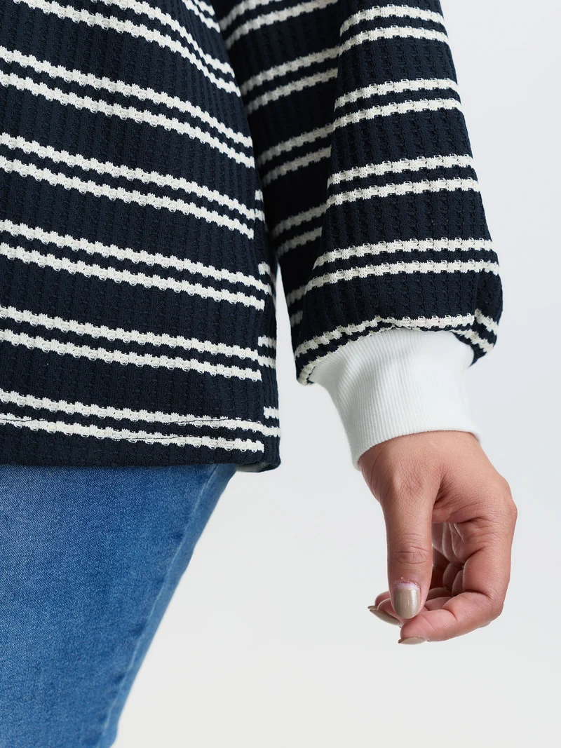 Stripe Print Layered T-Shirt