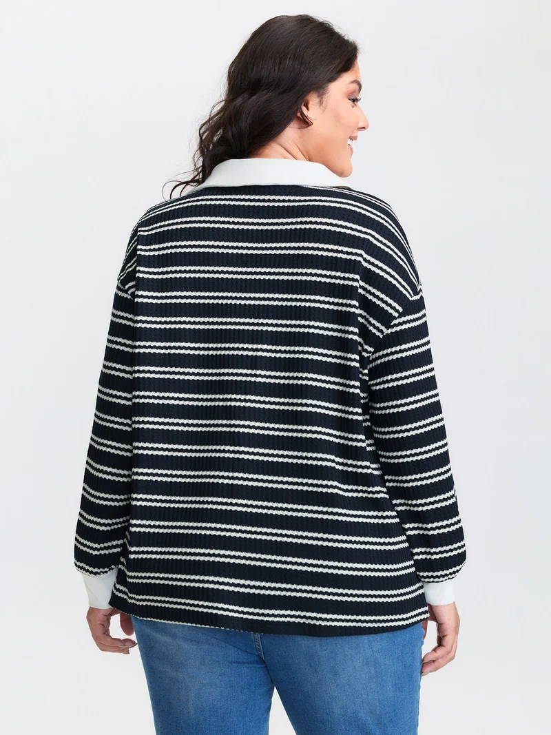 Stripe Print Layered T-Shirt