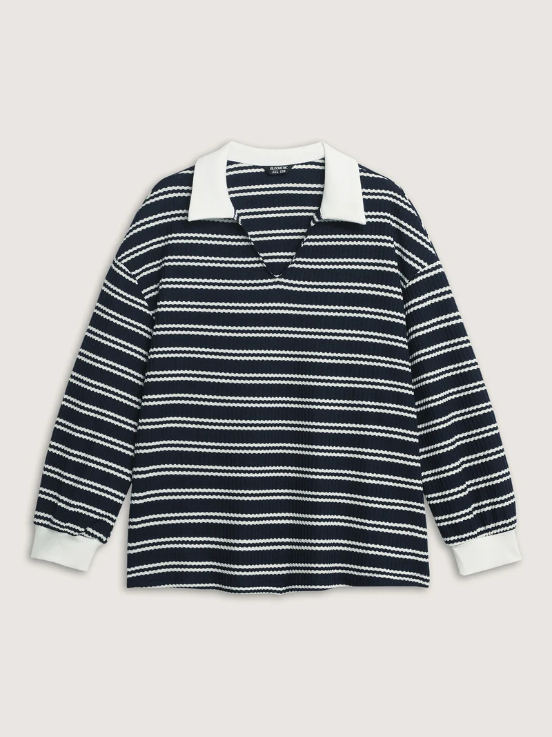 Stripe Print Layered T-Shirt