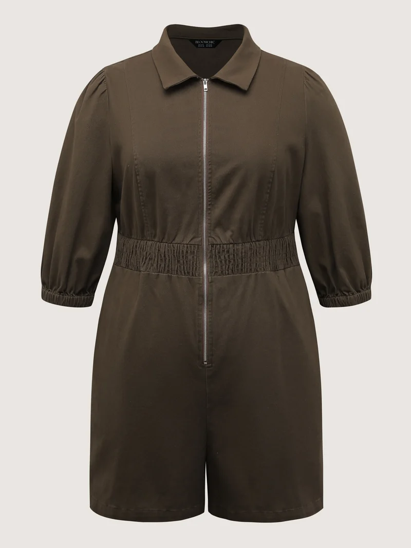 Pure Cotton Bust-Ease Zipper Romper