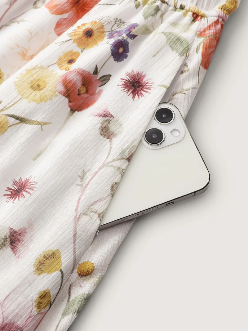 Floral Print Rayon Cut-Out Neck Maxi Dress