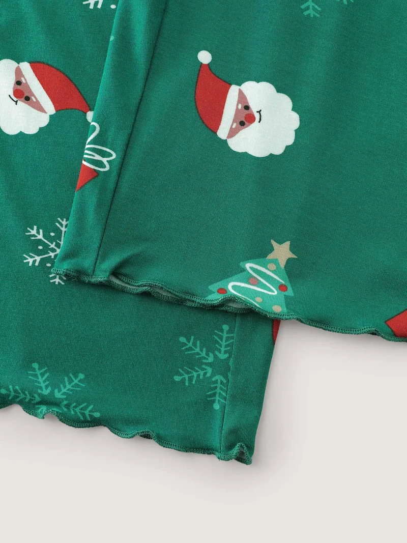 Cozy Holiday Print Lounge Bottoms