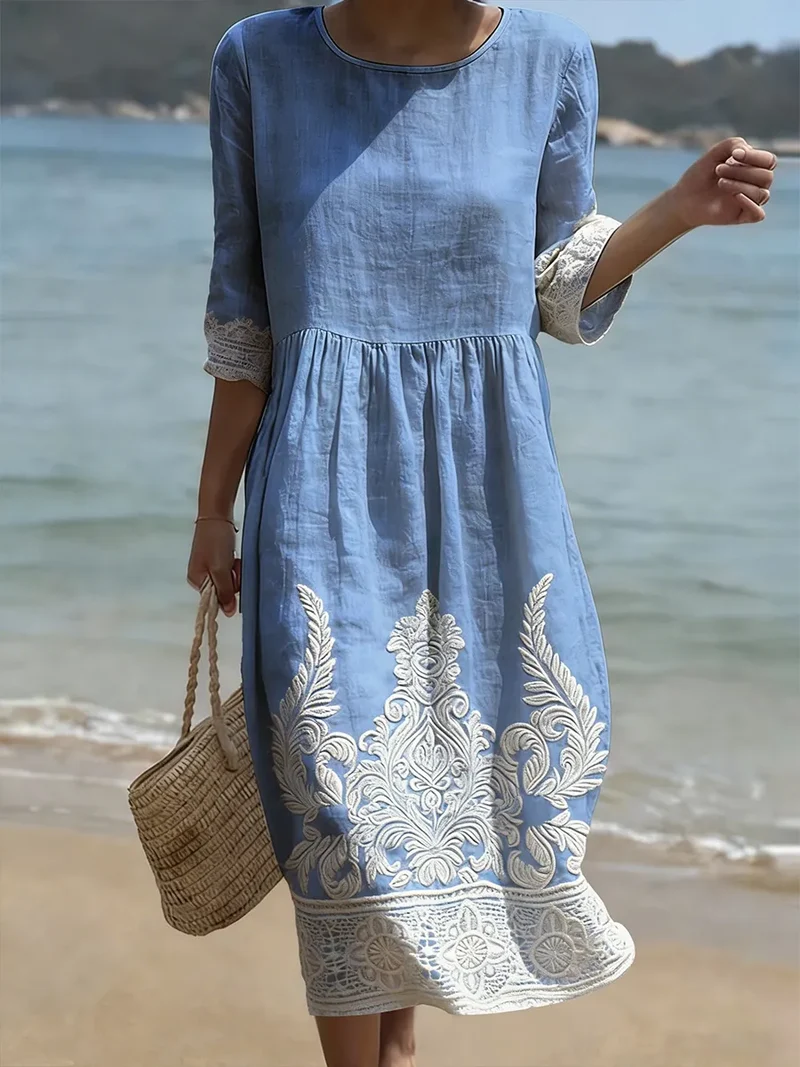 Ambre | Robe Fleurie Élegante