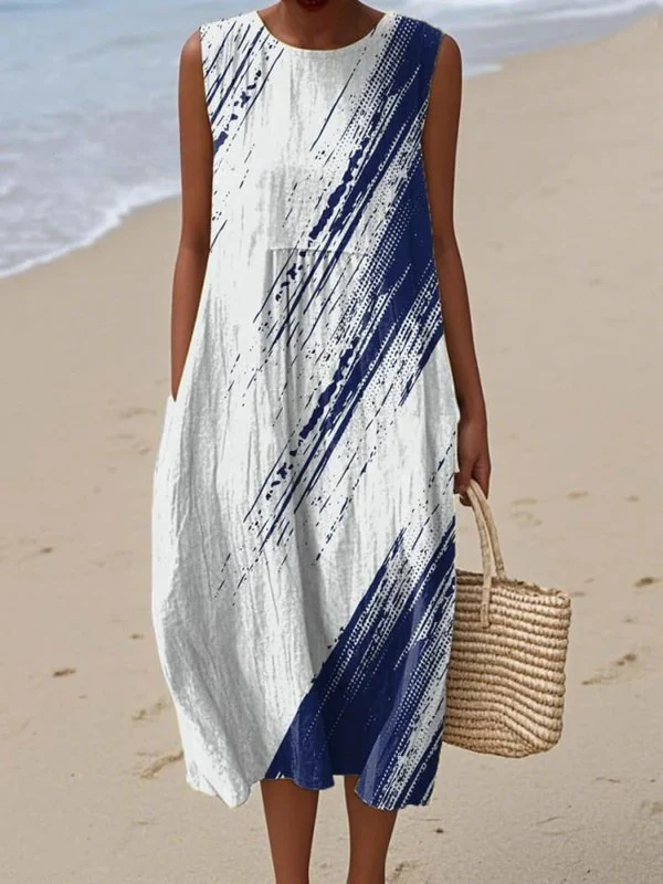Elena | Robe Midi Élégante au Quotidien