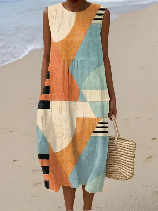 Iris | Robe Midi Multicolore Polyvalente
