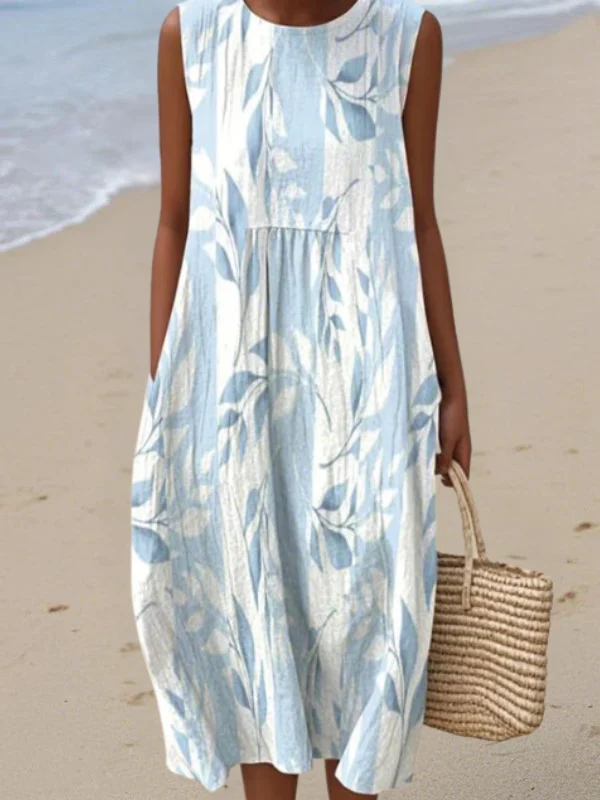 Joy | Robe Midi Classique avec Motif Floral