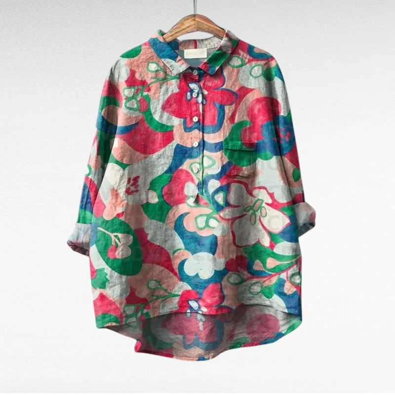 Thérèse | Élégante Blouse d'Été en Lin