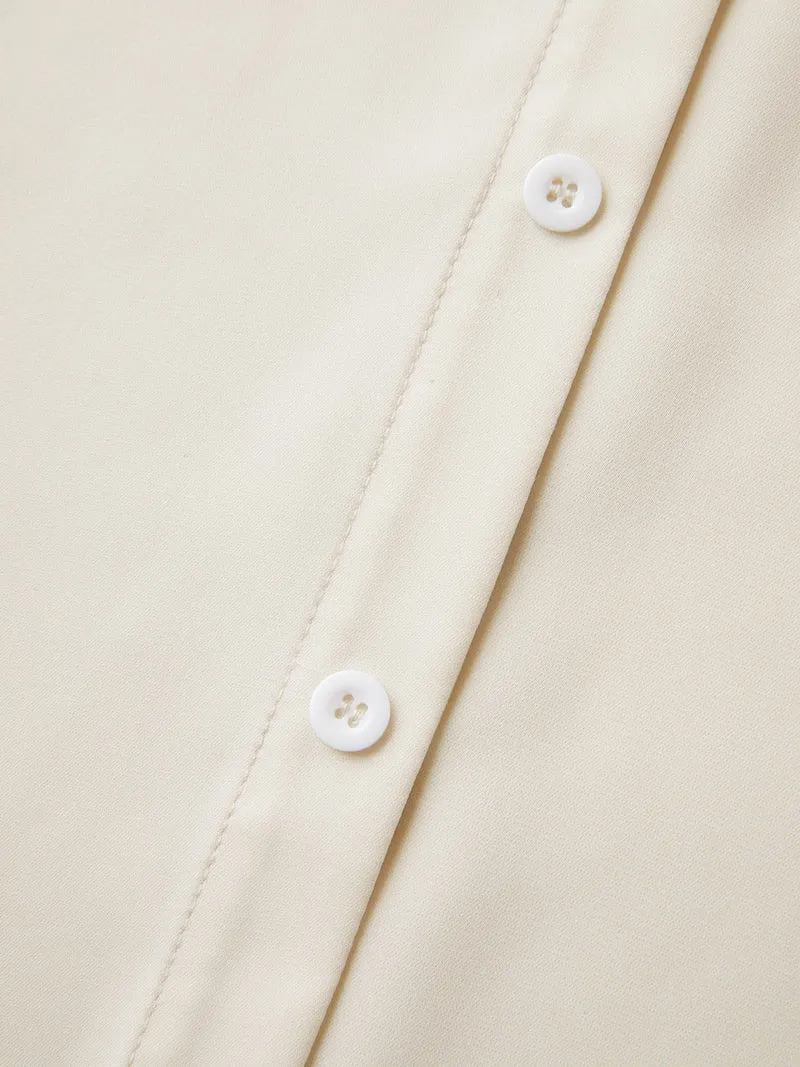 Button Placket Collar Tank Top