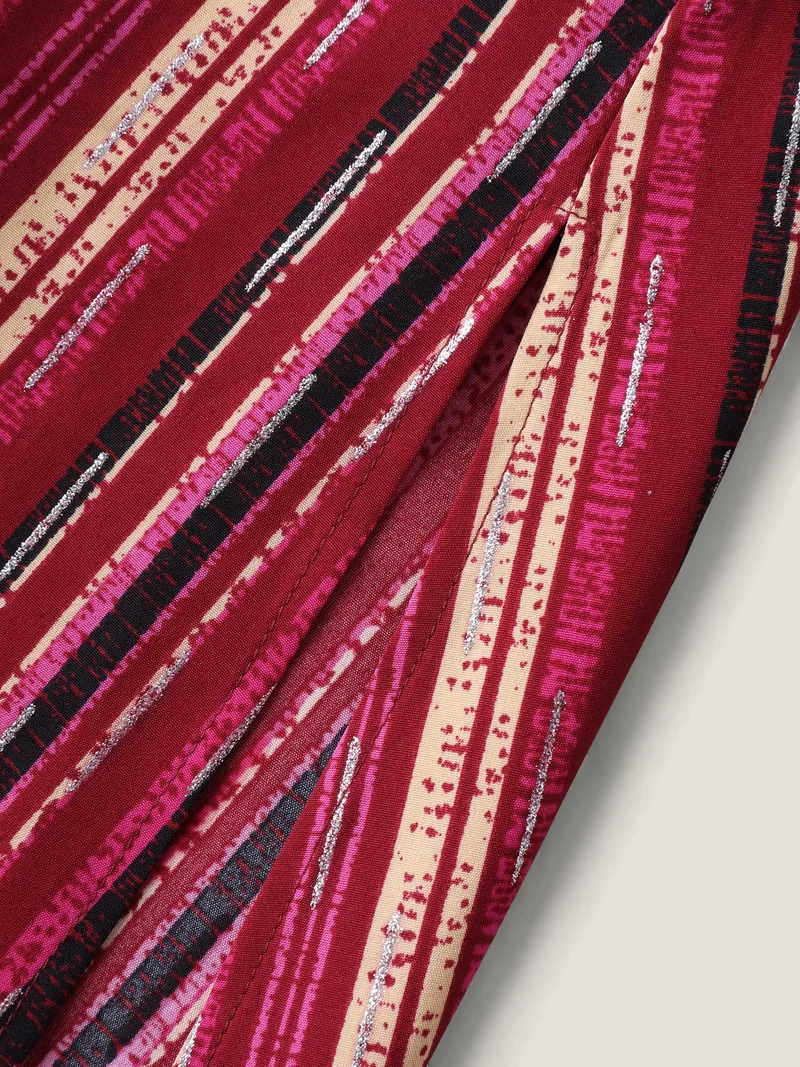 Colorful Stripes Spliced Cami Maxi Dress