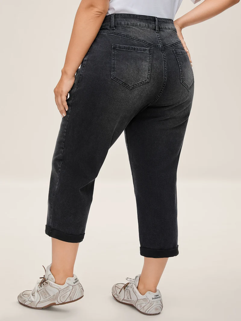 Mid Rise Boyfriend Jeans