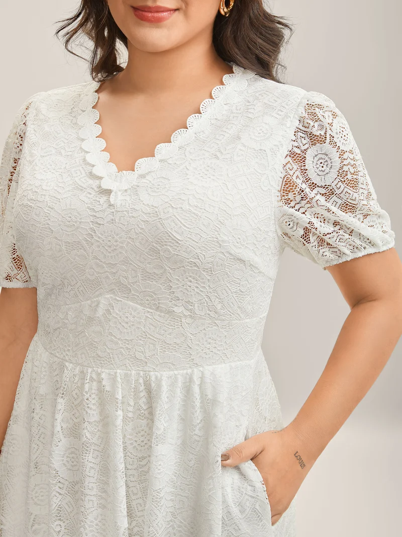Woven Textured Feel Cinched-Waist Midi Dress