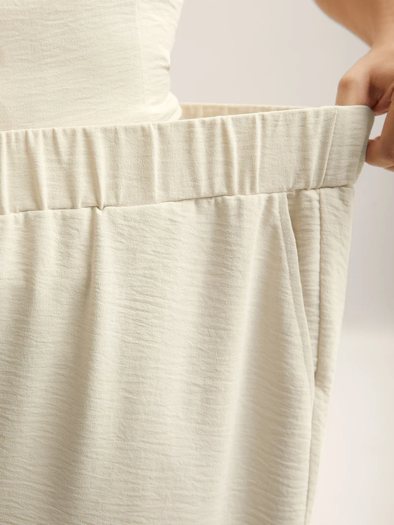Textured Stretchy Button Detail Co-Ord Set