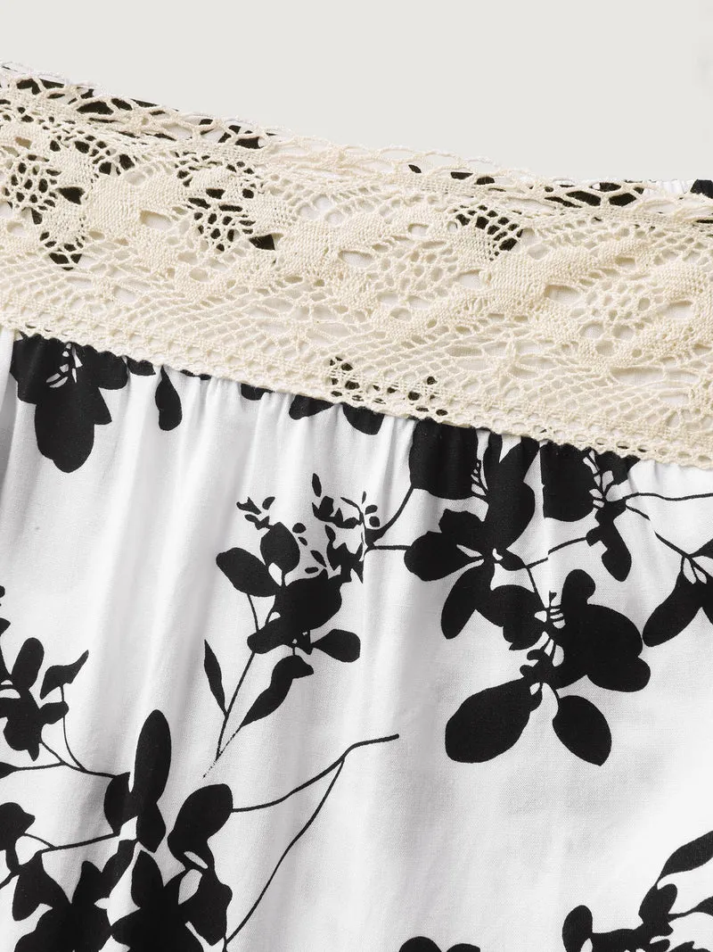 Silhouette Floral Lace Detail Blouse
