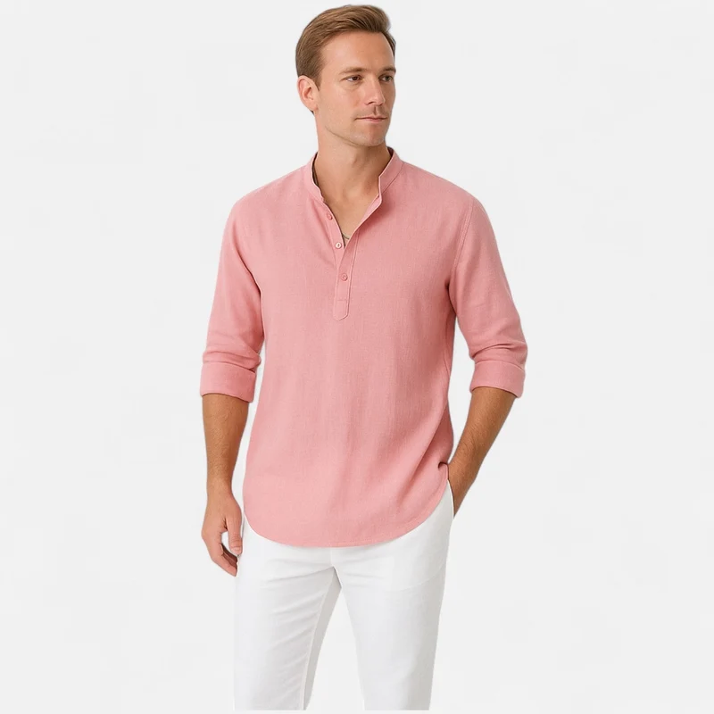 Ancienne Monde | Chemise en Lin à Manches Longues pour Homme – Légèreté Sophistiquée et Élégance Intemporelle