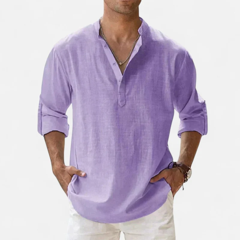 Ancienne Monde | Chemise en Lin à Manches Longues pour Homme – Légèreté Sophistiquée et Élégance Intemporelle