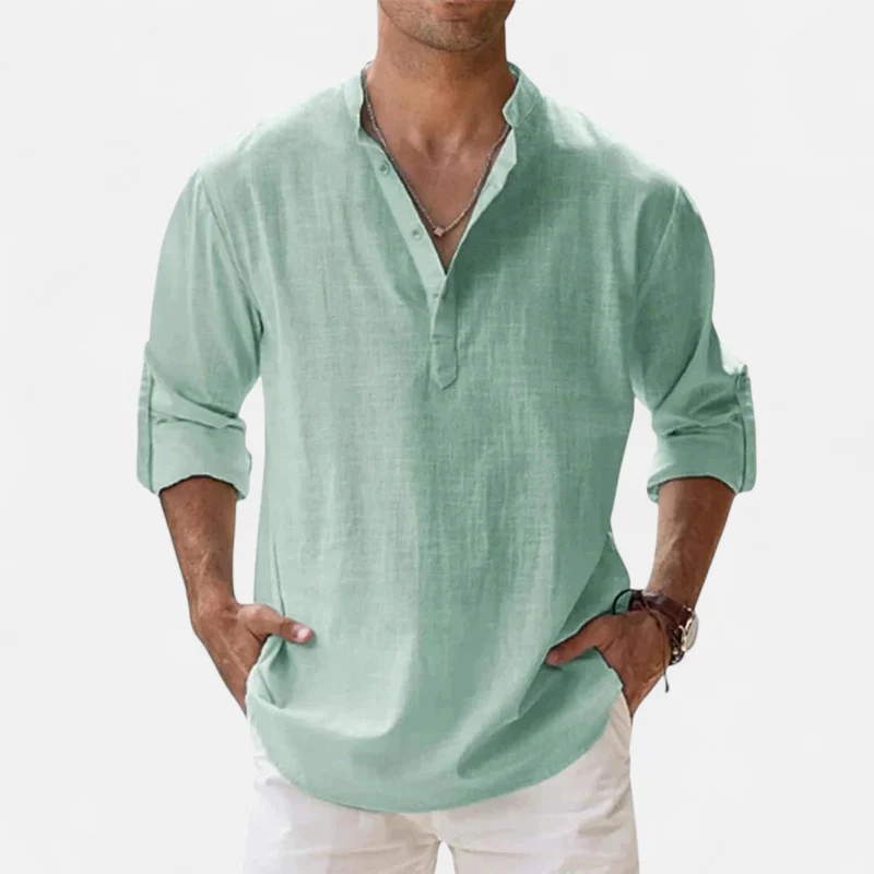 Ancienne Monde | Chemise en Lin à Manches Longues pour Homme – Légèreté Sophistiquée et Élégance Intemporelle