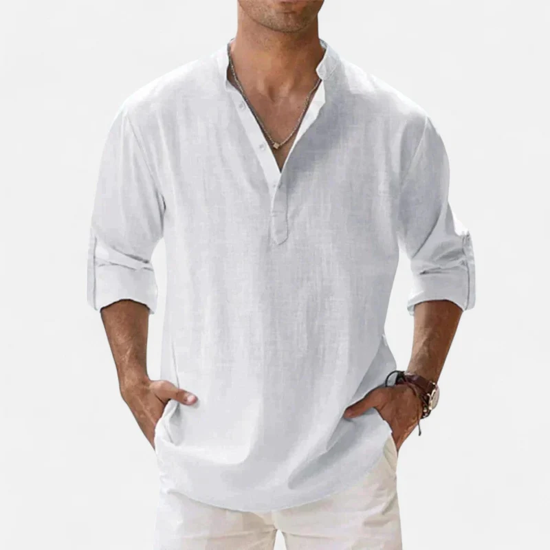 Ancienne Monde | Chemise en Lin à Manches Longues pour Homme – Légèreté Sophistiquée et Élégance Intemporelle