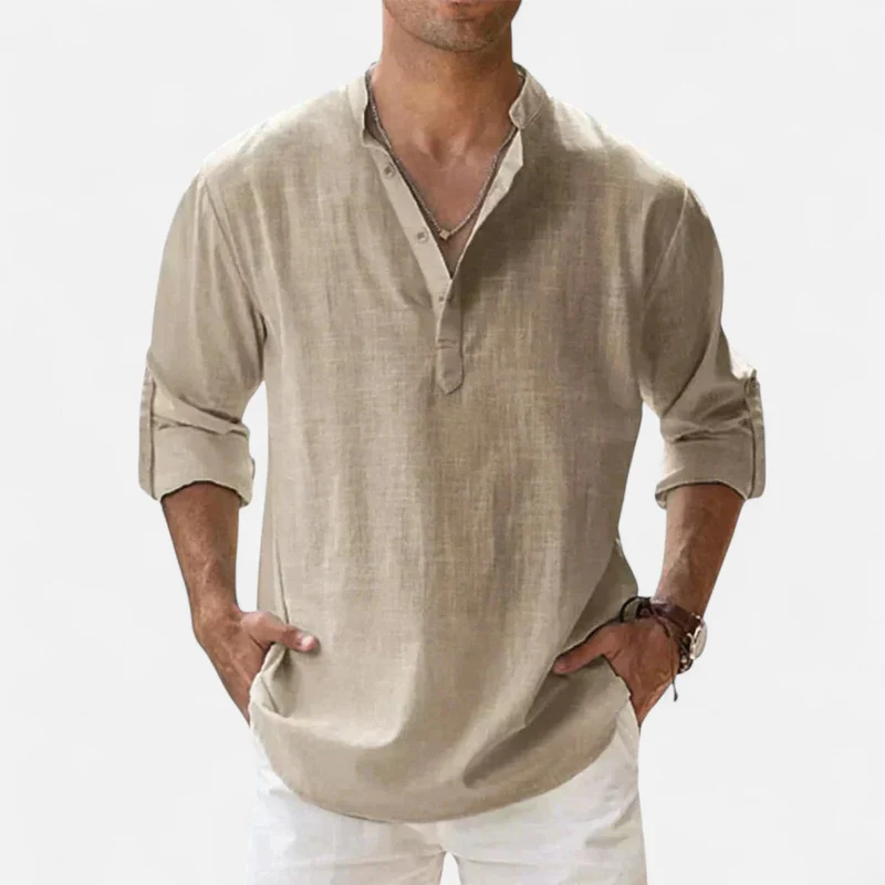 Ancienne Monde | Chemise en Lin à Manches Longues pour Homme – Légèreté Sophistiquée et Élégance Intemporelle
