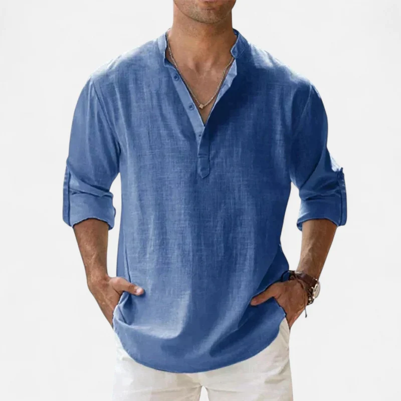 Ancienne Monde | Chemise en Lin à Manches Longues pour Homme – Légèreté Sophistiquée et Élégance Intemporelle