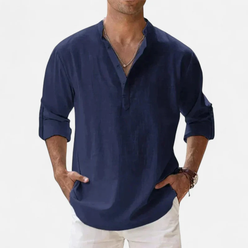 Ancienne Monde | Chemise en Lin à Manches Longues pour Homme – Légèreté Sophistiquée et Élégance Intemporelle