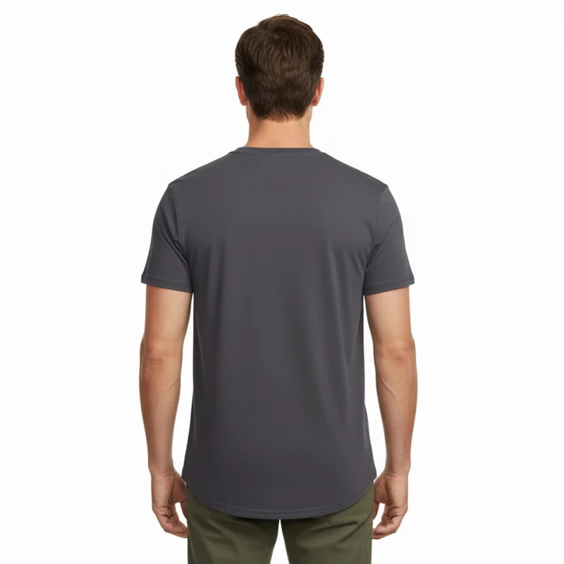 T-shirt en coton et élasthanne pour homme coupe slim fit