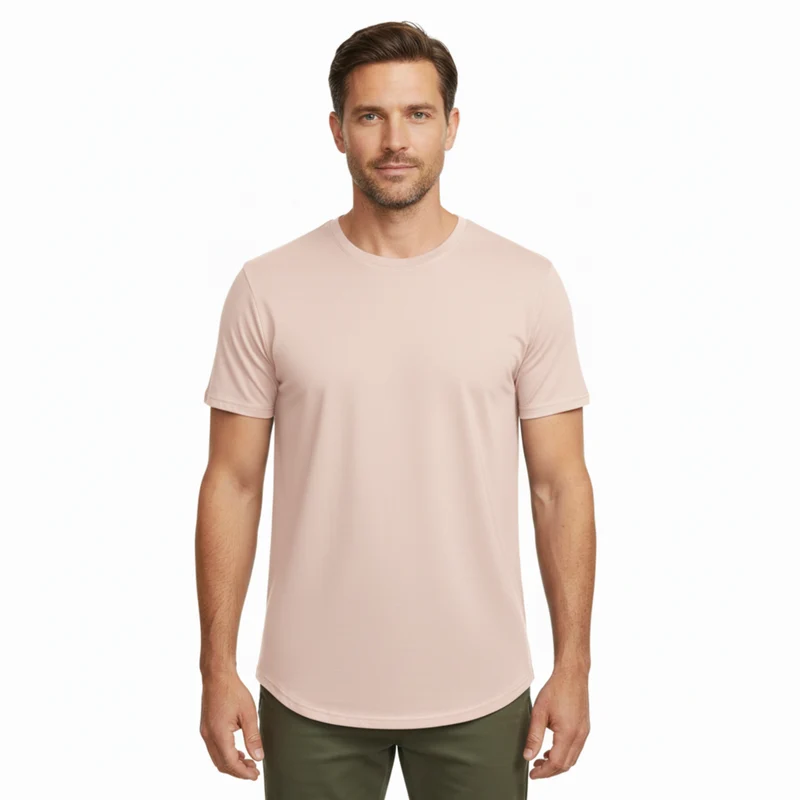 T-shirt en coton et élasthanne pour homme coupe slim fit