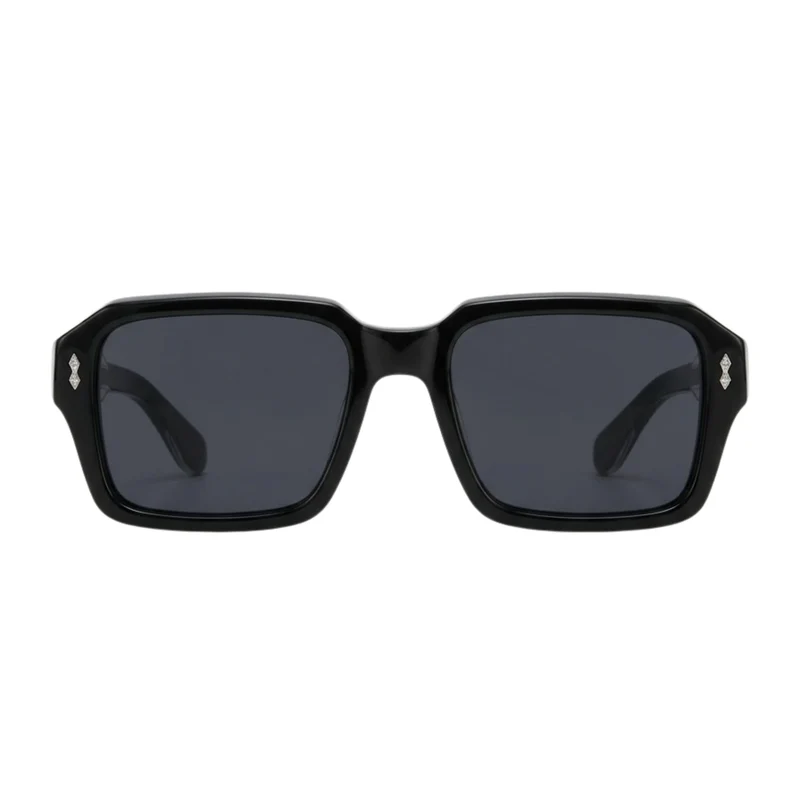 Lunettes de soleil carrées vintage avec verres TAC et protection UV400 unisexe