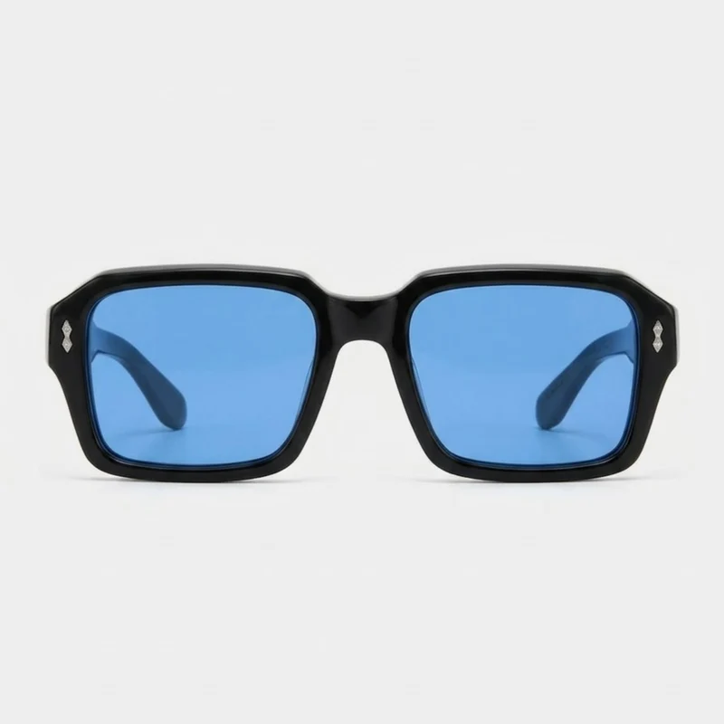 Lunettes de soleil carrées vintage avec verres TAC et protection UV400 unisexe