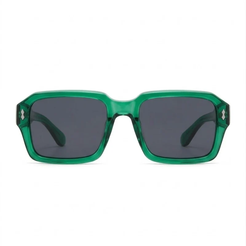 Lunettes de soleil carrées vintage avec verres TAC et protection UV400 unisexe