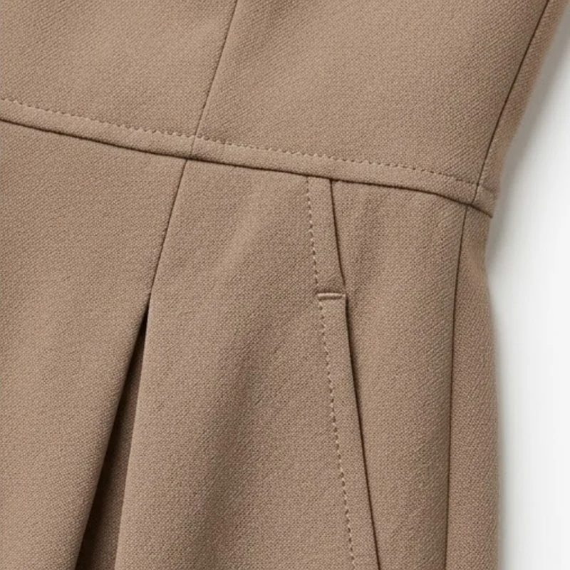 Combinaison Pantalon Bustier sans Bretelles avec Taille Ajustée et Jambes Larges