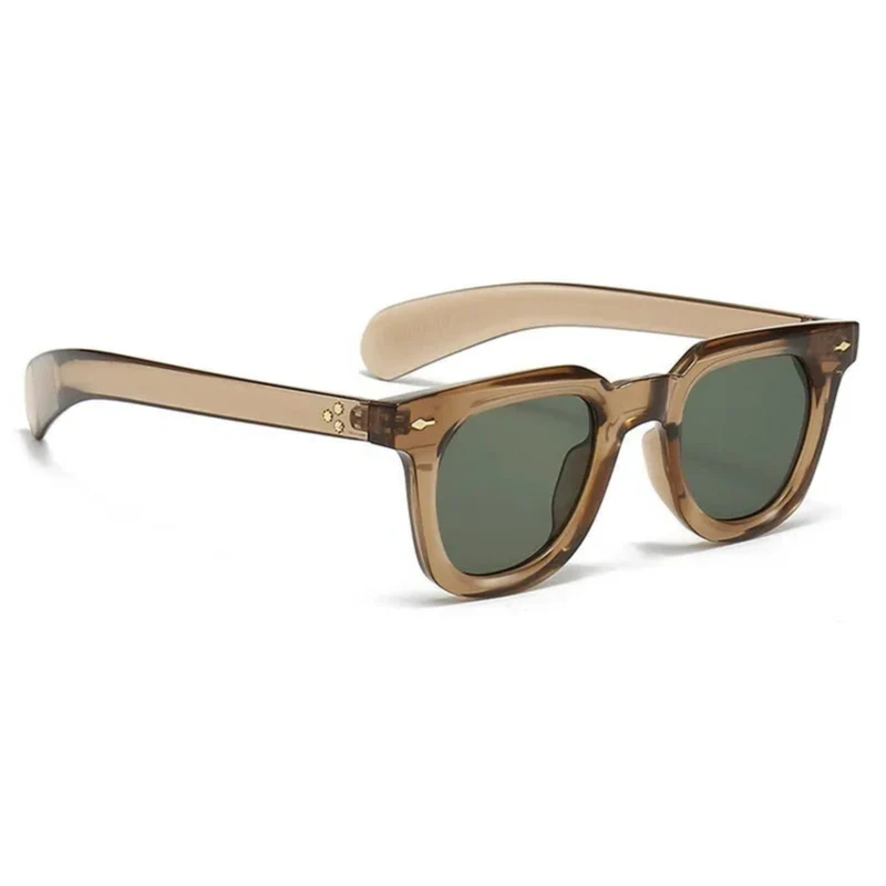 Lunettes de soleil carrées vintage monture épaisse protection UV400 unisexe
