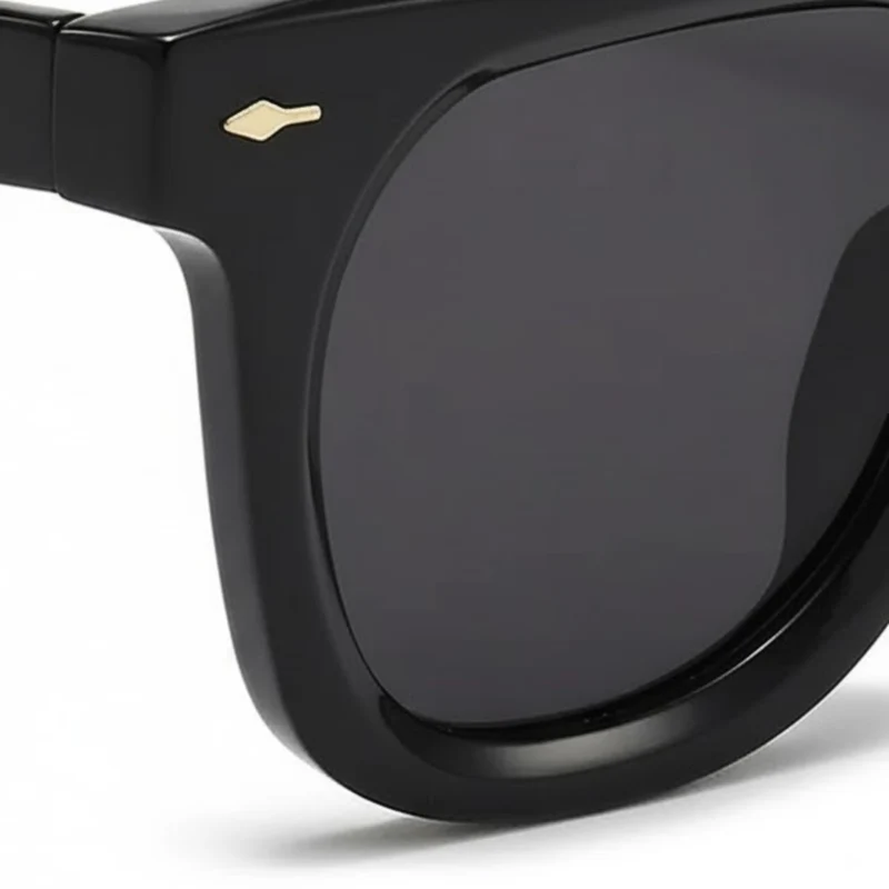 Lunettes de soleil carrées vintage monture épaisse protection UV400 unisexe