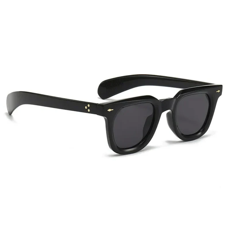 Lunettes de soleil carrées vintage monture épaisse protection UV400 unisexe