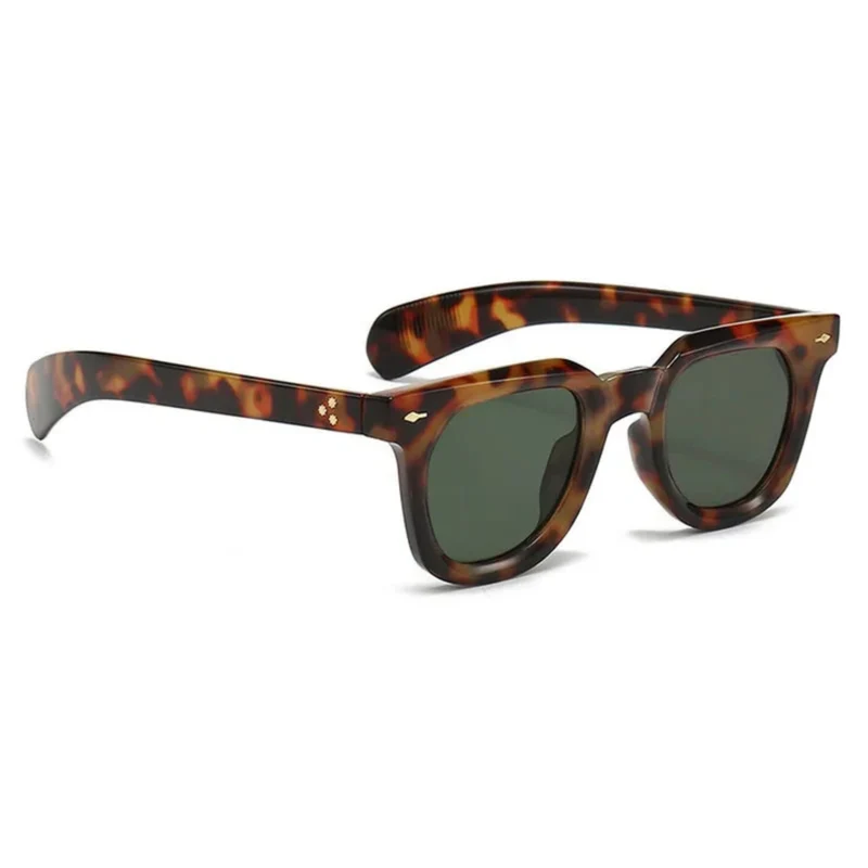Lunettes de soleil carrées vintage monture épaisse protection UV400 unisexe
