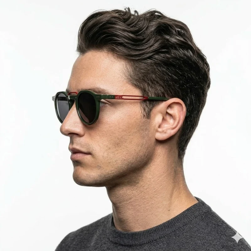 Lunettes de soleil rondes vintage protection UV400 monture polycarbonate unisexe