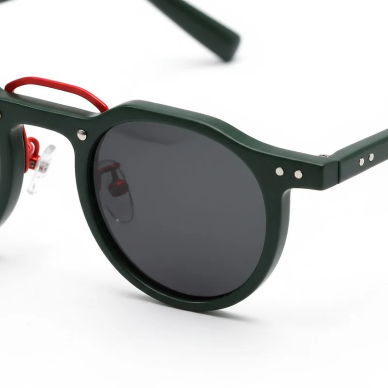 Lunettes de soleil rondes vintage protection UV400 monture polycarbonate unisexe