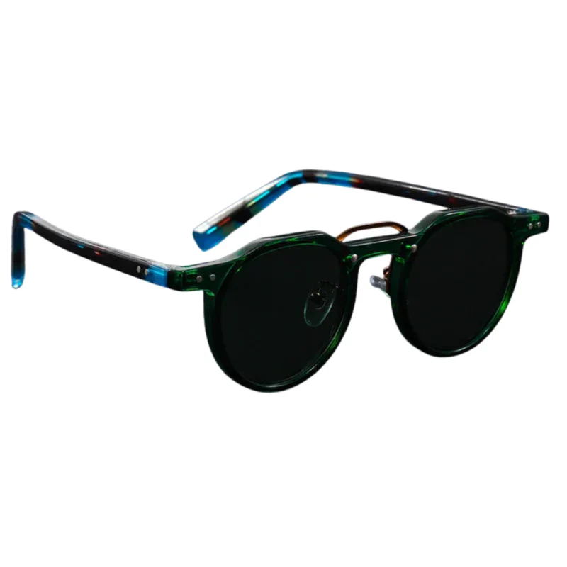 Lunettes de soleil rondes vintage protection UV400 monture polycarbonate unisexe