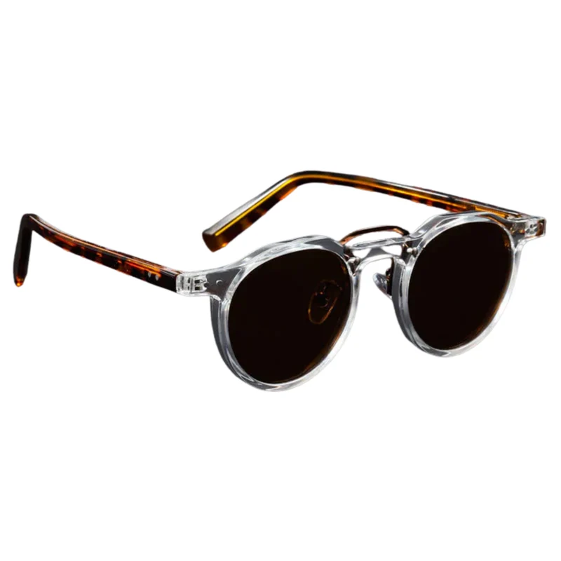 Lunettes de soleil rondes vintage protection UV400 monture polycarbonate unisexe